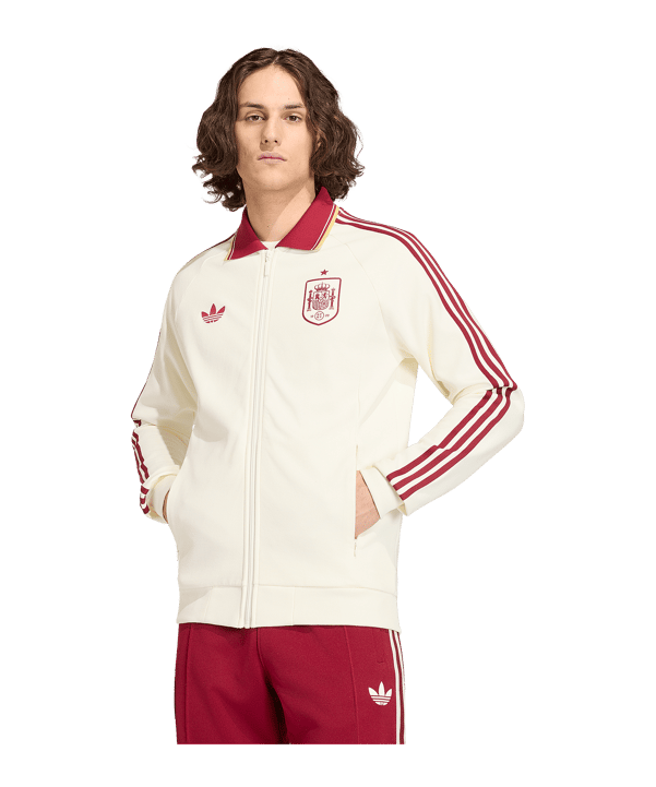 adidas FEF Spanien Anthem Jacke Weiß - weiss