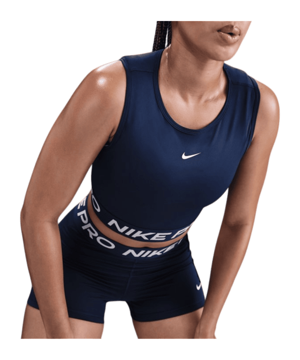 Nike Pro Cropped Tanktop Damen Blau F410