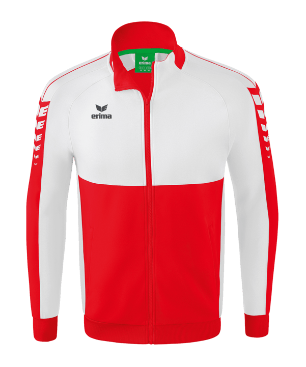 Erima Six Wings Trainingsjacke Rot Weiss - rot