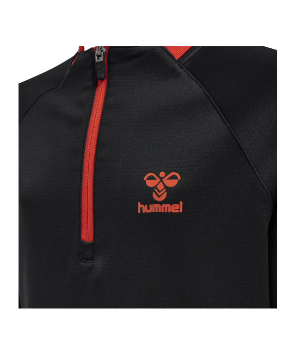Hummel hmlGG12 HalfZip Sweatshirt Kids F2953 - schwarz