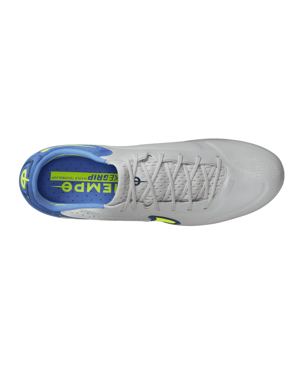 Nike Tiempo Legend IX Recharge Elite SG-Pro AC Grau Gelb Blau F075 - grau