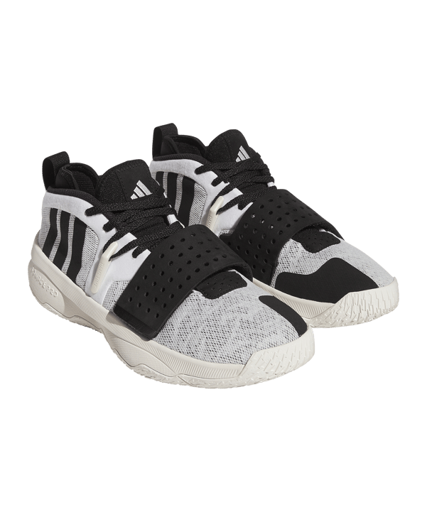 adidas Dame 8 Extply Weiss Schwarz - weiss