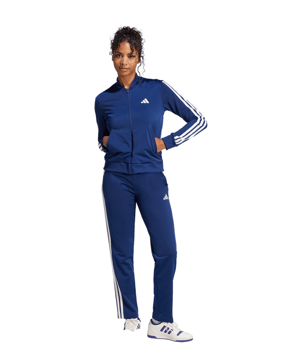 adidas Essentials 3S Trainingsanzug Blau - blau