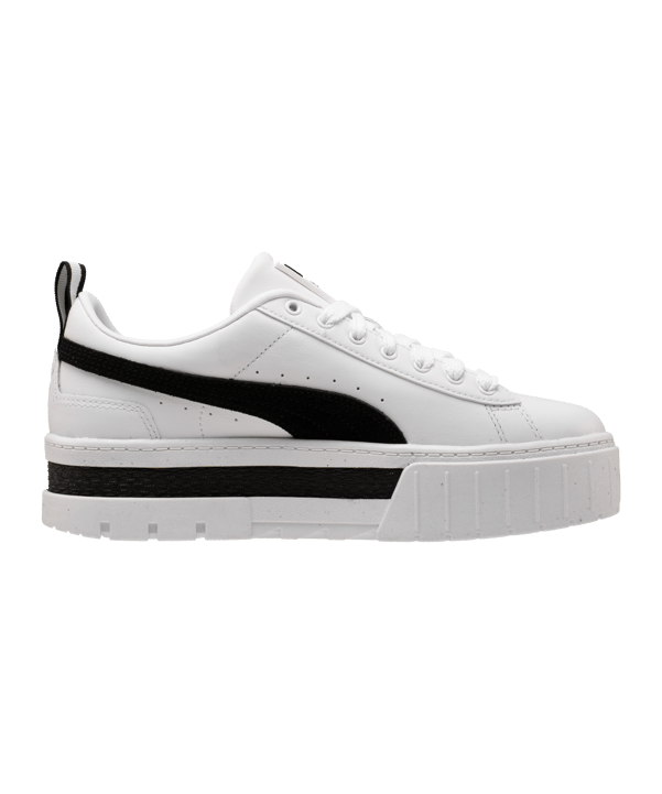 PUMA Mayze Leather Damen Weiss Schwarz F01 - weiss