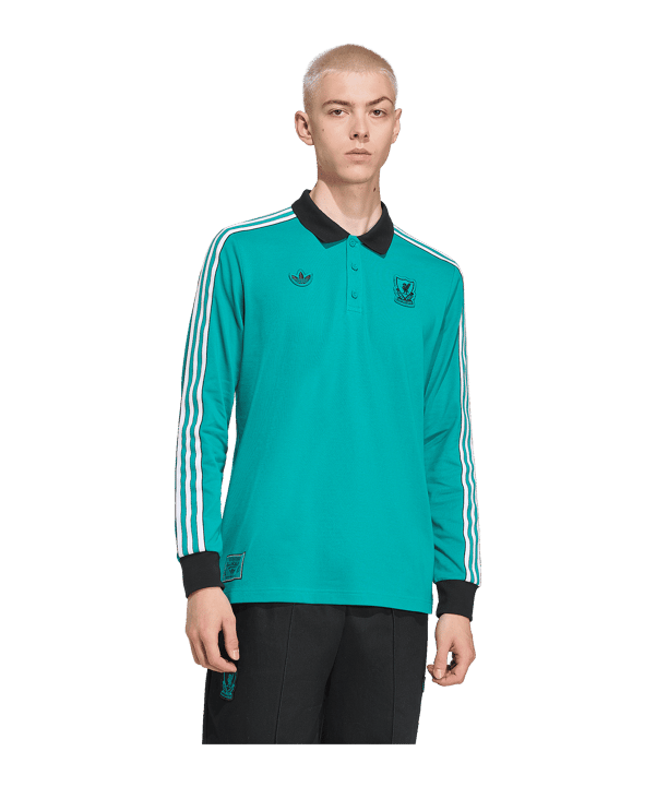 adidas FC Liverpool Icon Long Sleeve Polo Grün - gruen