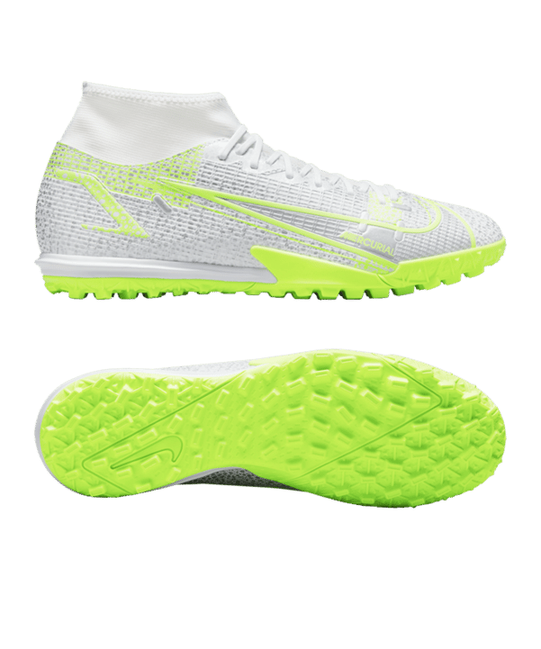 Nike Mercurial Superfly VIII Safari Academy TF Weiss F107 - weiss