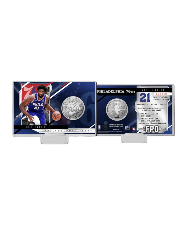 The Highland Mint NBA Philadelphia 76ers Silver Coin Card Collectible Blau - blau