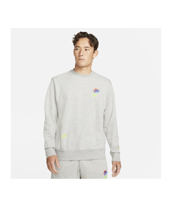 Nike Essential French Terry Crew Sweatshirt F063 - grau