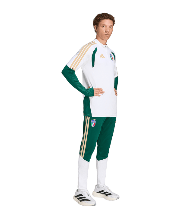 adidas FIGC Italien Trio Training Sweatshirt Weiß - weiss
