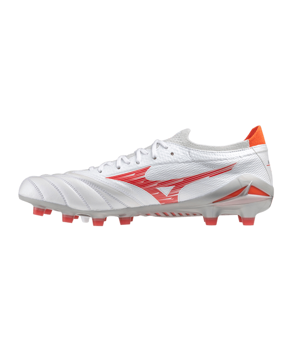 Mizuno Morelia Neo IV Elite FG Charge Weiss Rot F60 - weiss