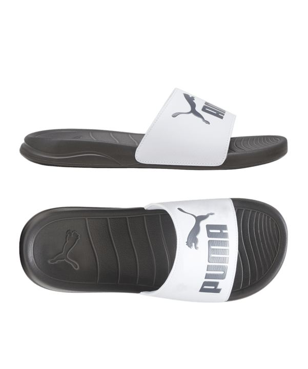 PUMA Popcat 20 Badelatsche Weiss Schwarz F36 - weiss