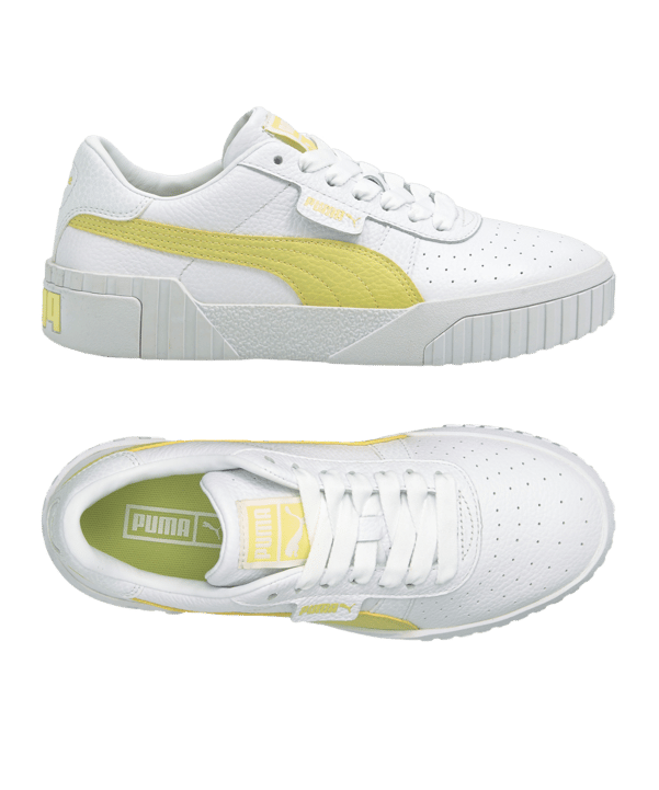 PUMA Cali Damen Weiss Gelb F32 - weiss
