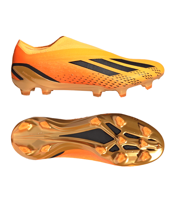adidas X Speedportal+ FG Heatspawn Orange Gold Schwarz - orange