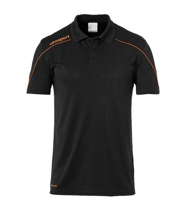 uhlsport Stream 22 Poloshirt Schwarz Orange F22 - schwarz