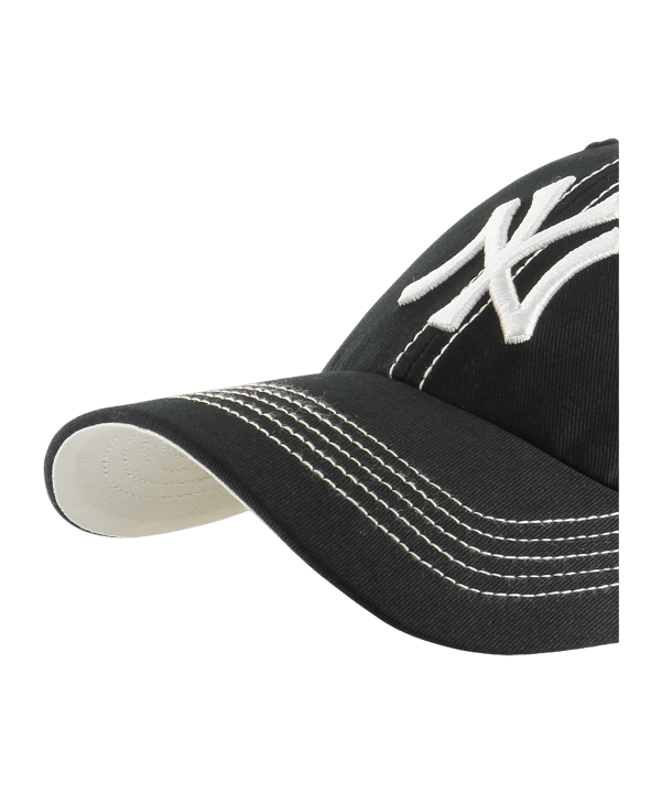 '47 Brand New York Yankees MLB Contrast Stitch 47 Clean Up Cap Schwarz - schwarz