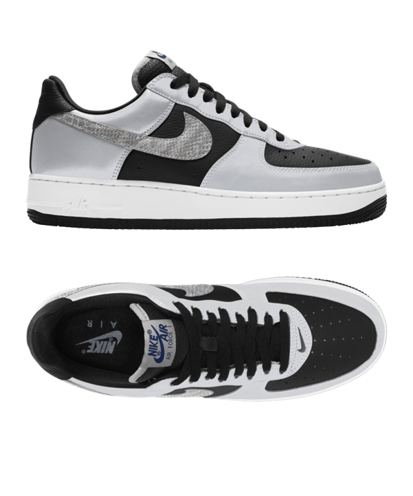 Nike Air Force 1 Schwarz Silber F001 - schwarz