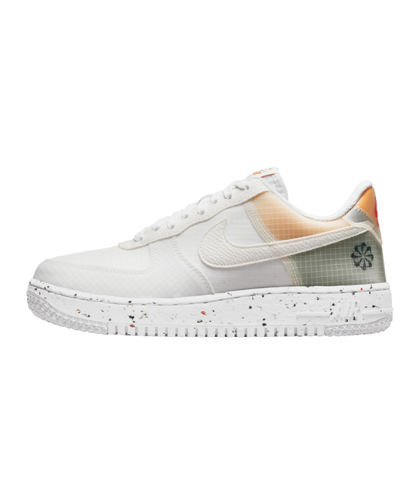Nike Air Force 1 Crater Weiss Orange F100 - weiss