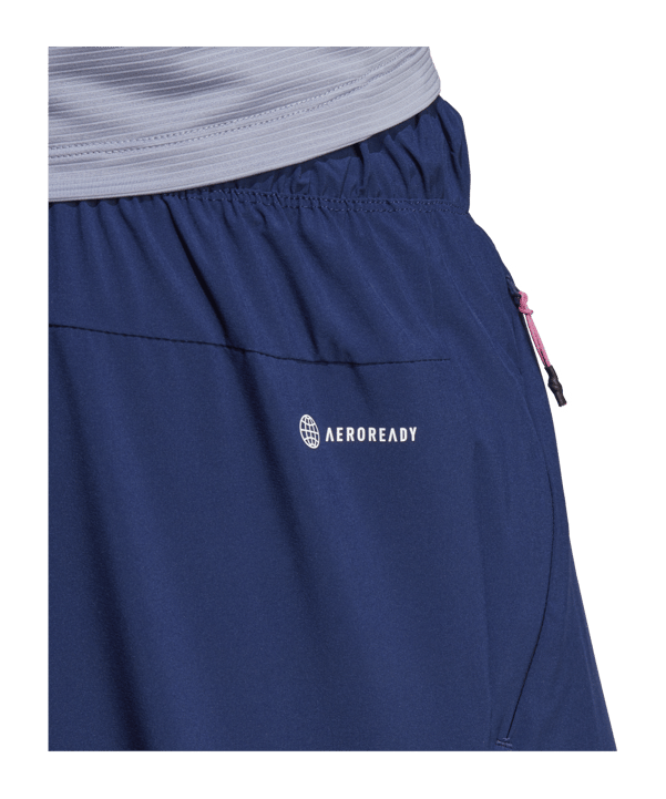 adidas 3Bar Short Blau Gelb Orange - dunkelblau
