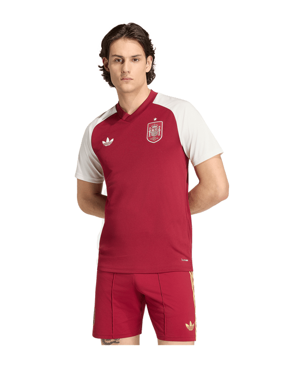 adidas FEF Spanien Prematch Trikot Away WM 2026 Rot - rot
