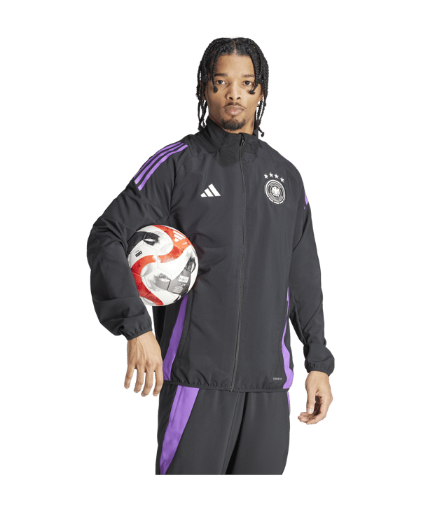 adidas DFB Deutschland Prematch Jacke EM 2024 Schwarz | Fan-Shop 