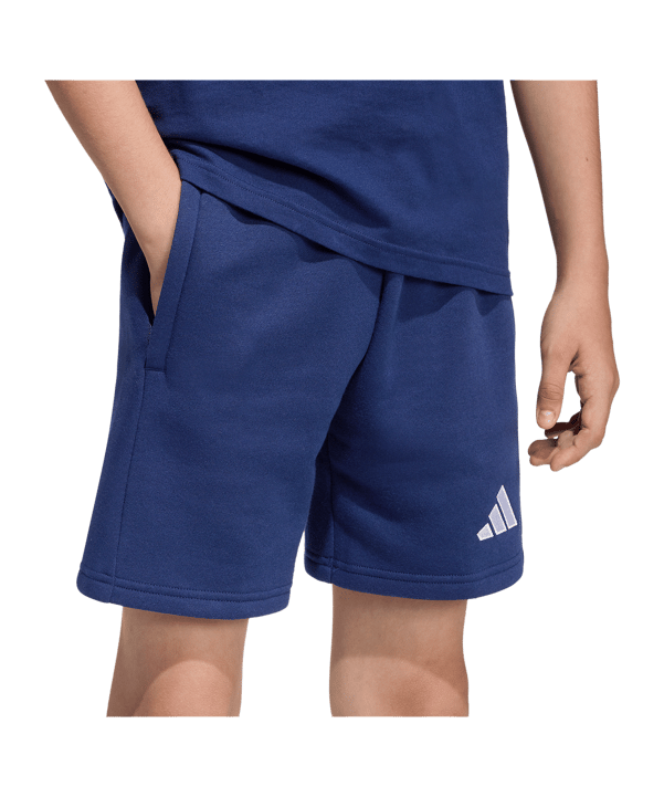 adidas Entrada 26 Short Kids Dunkelblau - weiss