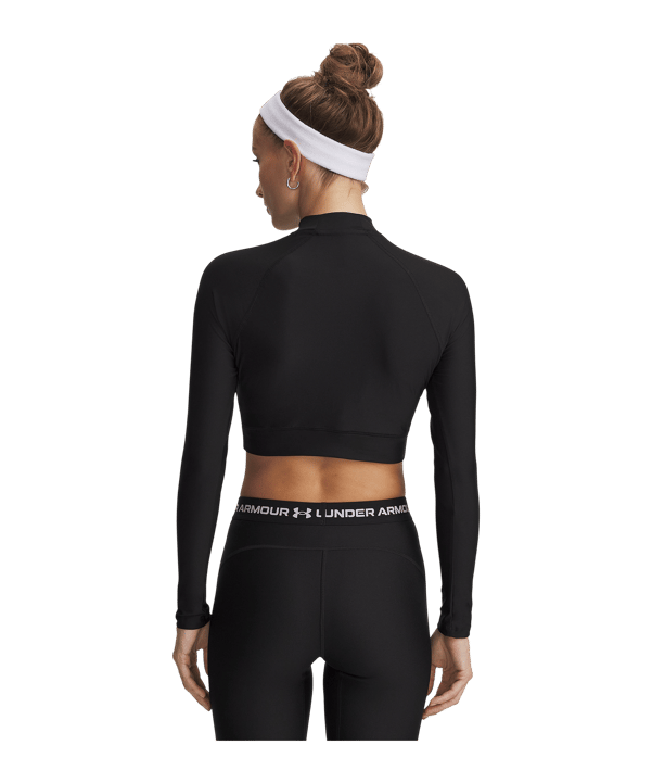 Under Armour HeatGear Crop Mock Damen Schwarz F008 - schwarz