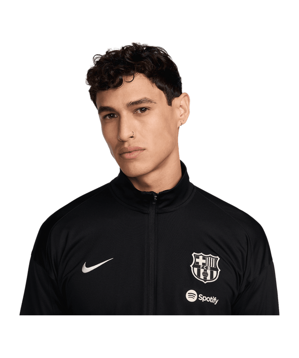 Nike FC Barcelona Strike Trainingsanzug Schwarz F011 - schwarz