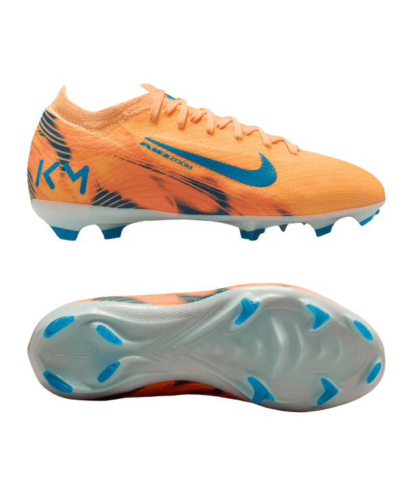 Nike Jr Air Zoom Mercurial Vapor XVI Pro FG Kylian Mbappe Signature Kids Orange F801 - orange