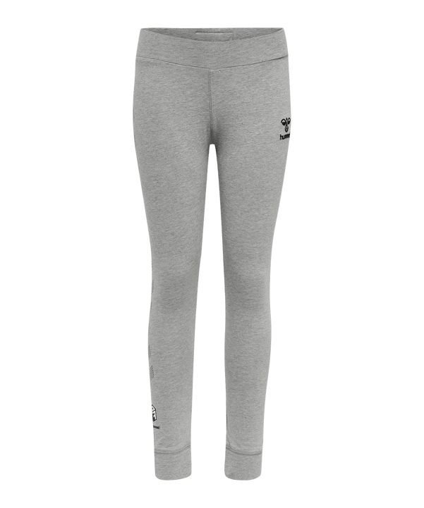 Hummel Move Grid Cotton Leggings Kids Grau F2006 - grau