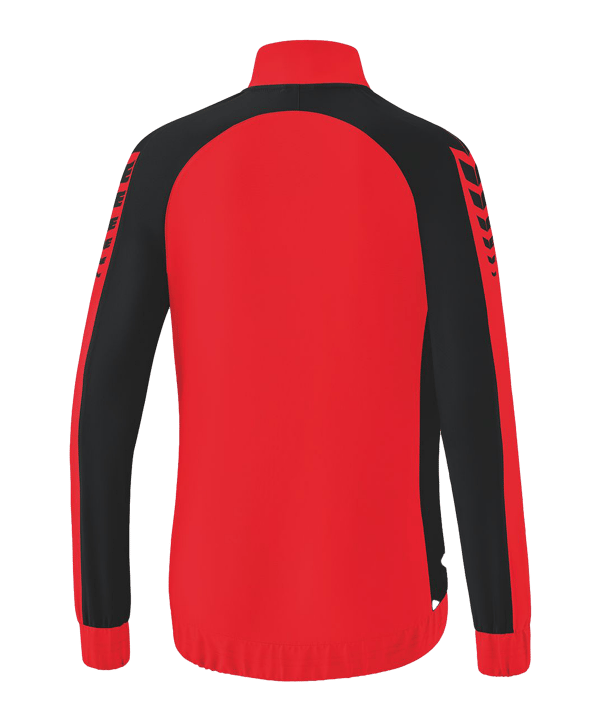 Erima Six Wings Präsentationsjacke Damen Rot Schwarz - rot