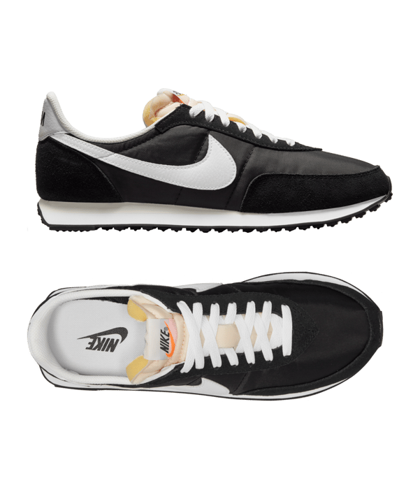 Nike Waffle Trainer 2 Schwarz Weiss Orange F001 - schwarz