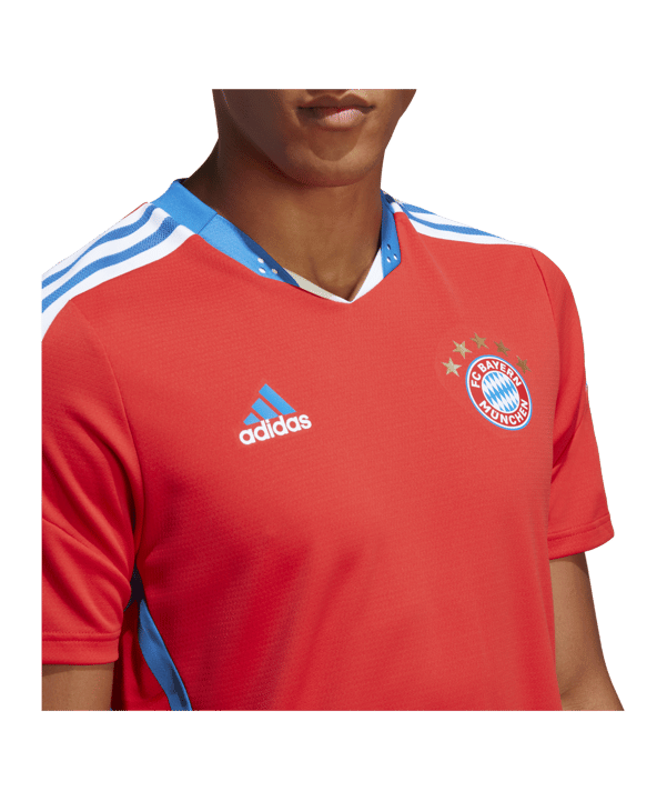 adidas FC Bayern München Trainingsshirt Rot Blau - rot