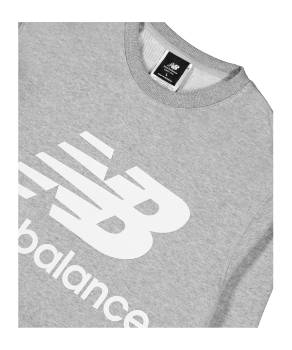 New Balance Essentials Stacked Logo Sweatshirt FAG - grau