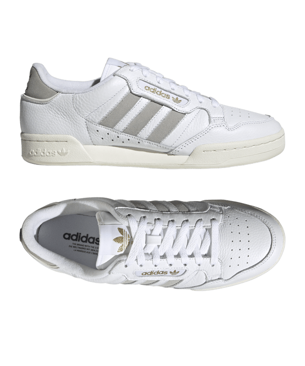 adidas Originals Continental 80 Stripes Weiss Grau - weiss