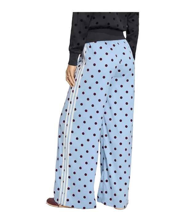 adidas Originals Satin Polka Dots Wide Leg Hose Damen Blau