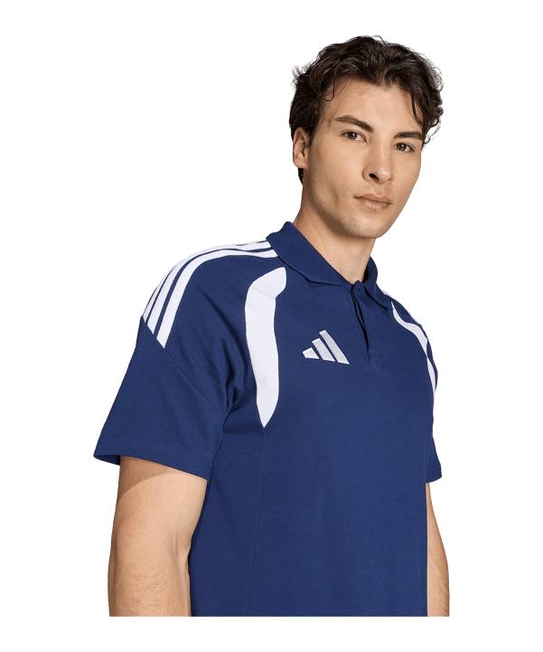adidas Tiro 26 League Polo Dunkelblau - weiss