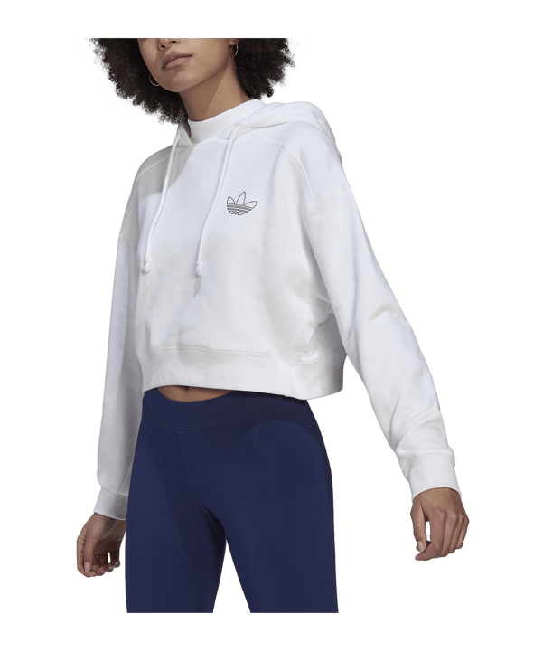 adidas Originals Crop Hoody Damen Weiss - weiss