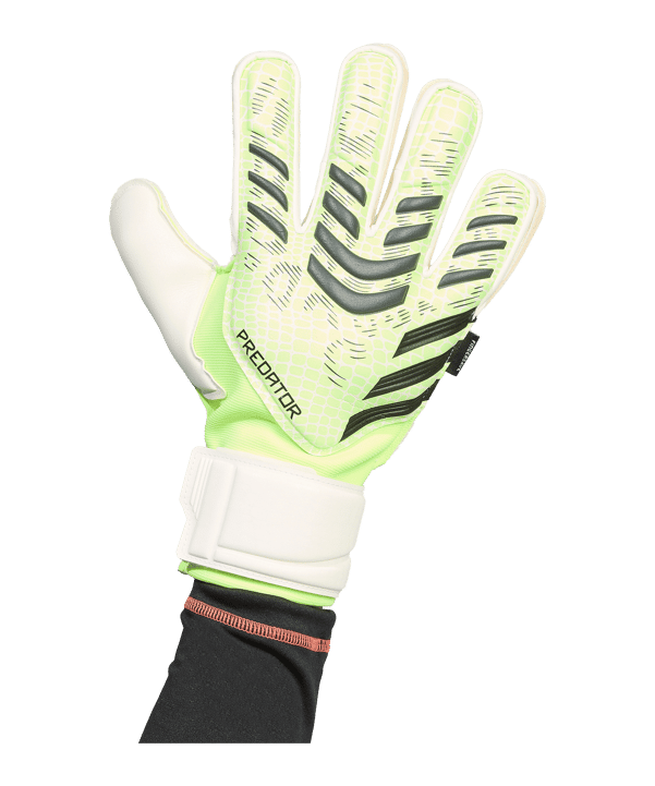 adidas Predator Match Fingersave Torwarthandschuhe Radiant Blaze Grün - gruen