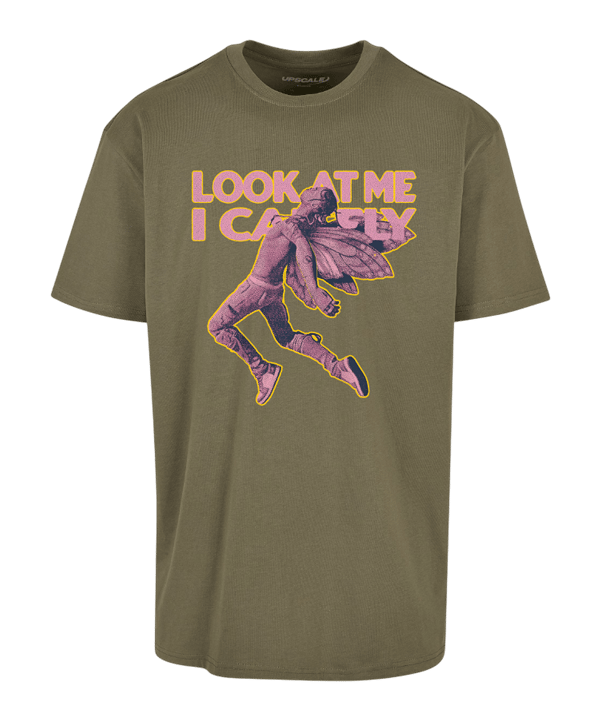 Mister Tee Look Oversized T-Shirt Grün - gruen