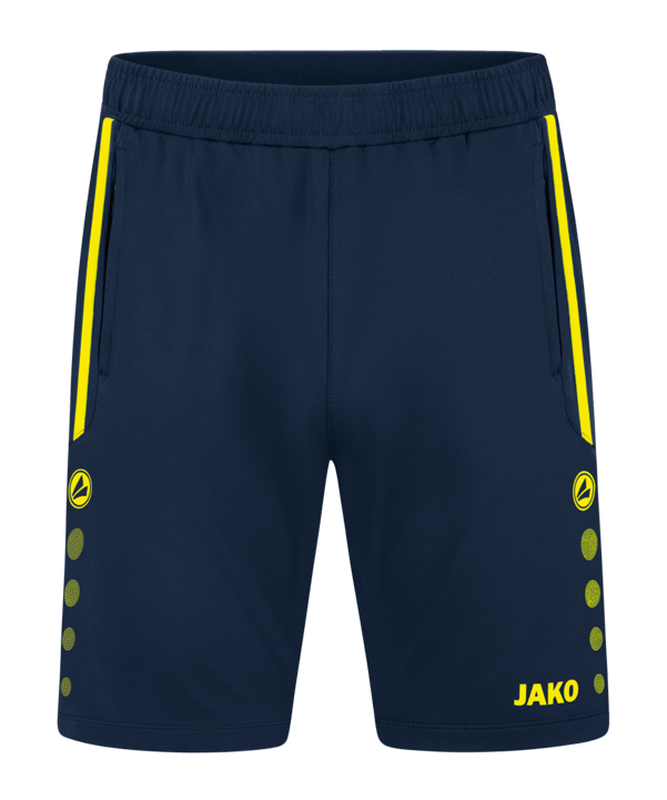 JAKO Allround Trainingsshort Kids Blau Gelb F904 - blau