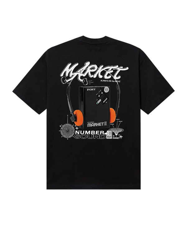 Market Audioman T-Shirt Schwarz - schwarz