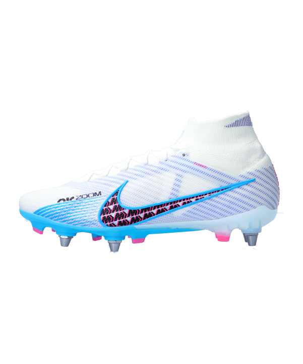 Nike Air Zoom Mercurial Superfly Elite SG-Pro Blast Pro-Player-Edition Weiss Blau Pink F146 - weiss