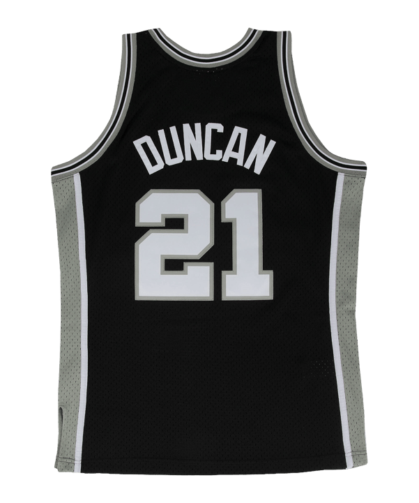 Mitchell and Ness NBA San Antonio Spurs 1998 Swingman Duncan Trikot Schwarz - schwarz