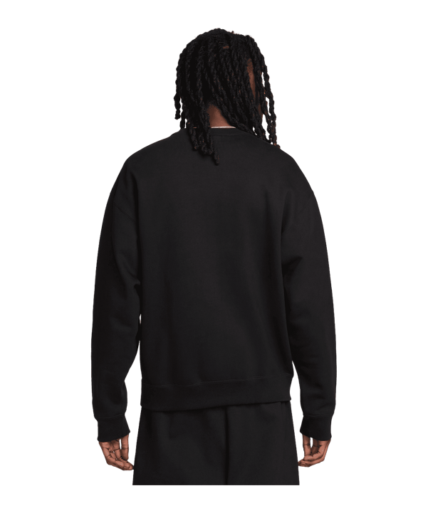 Nike Fleece Solo Swoosh Crew Sweatshirt Schwarz F010 - schwarz