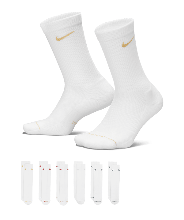 Nike Everday Elevated Crew 6er Socks Calze Multicolore C917 - multicolore