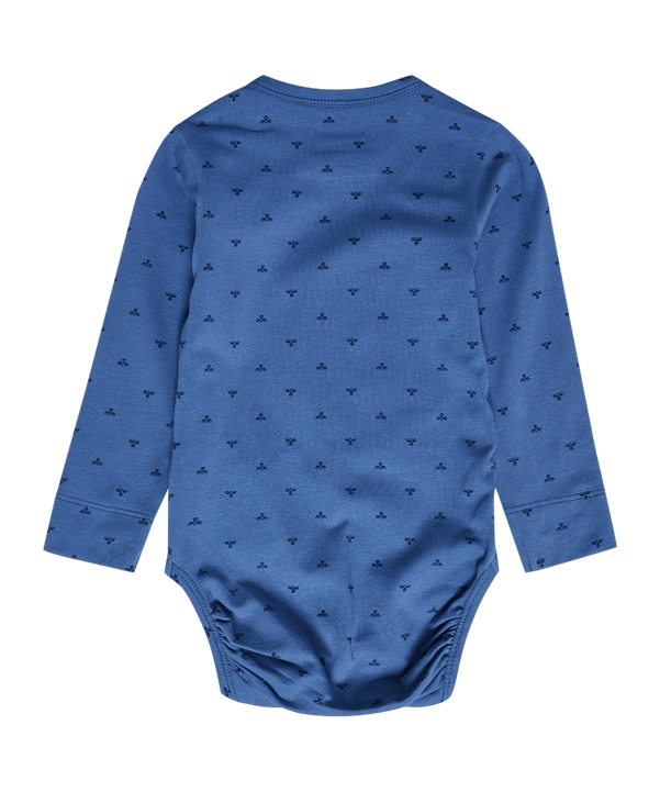Hummel Mini Bee Aop Body L/S Anzug Kids Blau F7379 - blau