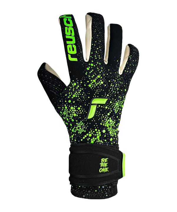 Reusch Pure Contact Gold Torwarthandschuh Schwarz Grün F7781 - schwarz