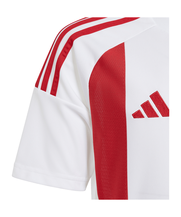adidas Striped 24 Trikot Kids Weiss Rot - weiss