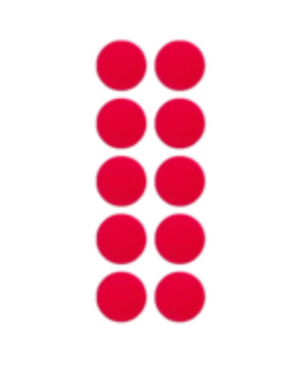 Cawila PRO Rundmagnet 10er Set 20mm Rot - rot