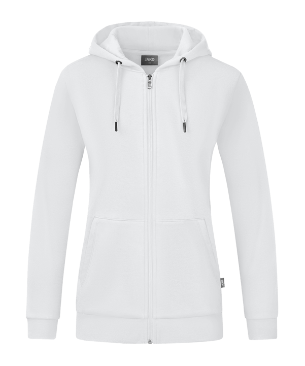 JAKO Organic Kapuzenjacke Damen Weiss F000 - weiss